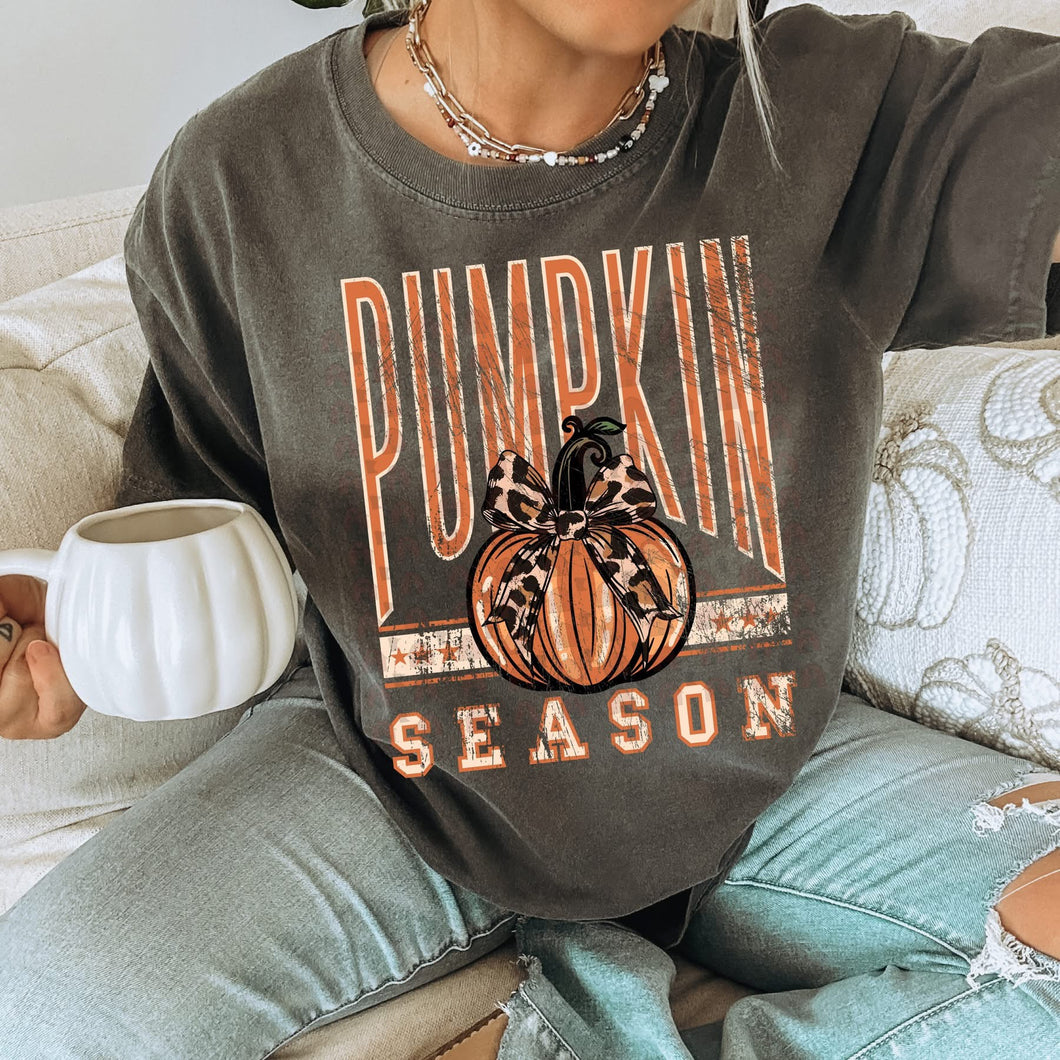 Pumpkin Season Cheetah Bow Pumpkin  ADULT