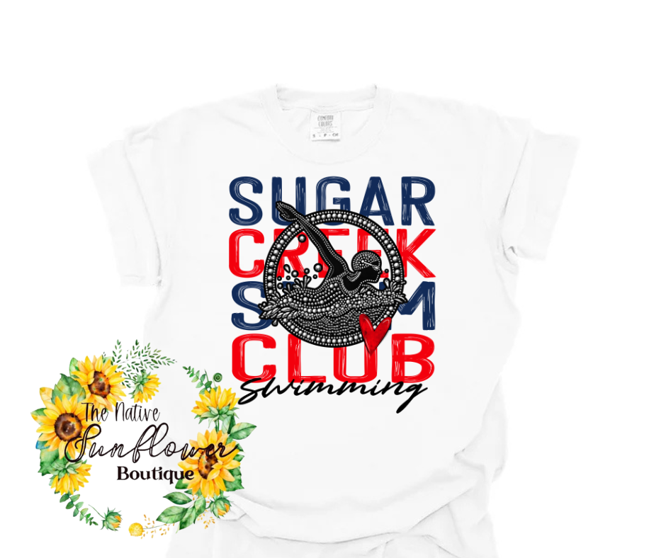 Sugar Creek Swimming  YOUTH (black writing)