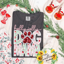 Load image into Gallery viewer, Holly Jolly Dog Mama Faux Sequins Shirt Adult
