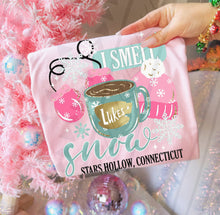 Load image into Gallery viewer, I Smell Snow Stars Hollow ADULT Shirt
