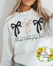 Load image into Gallery viewer, New Year New Beginnings Same Amazing God  Black Bow Trio ADULT
