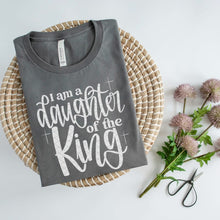 Load image into Gallery viewer, I Am A Daughter Of The King White Text Adult Shirt
