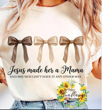 Load image into Gallery viewer, Jesus Made Her A Mama Trio Bow ADULT

