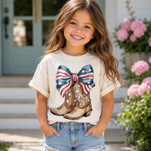 Load image into Gallery viewer, PATRIOTIC COWGIRL BOOTS YOUTH TEE

