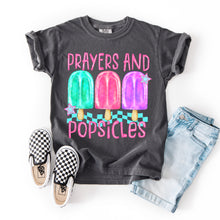 Load image into Gallery viewer, PRAYERS &amp; POPSICLES GIRLS YOUTH TEE

