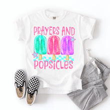 Load image into Gallery viewer, PRAYERS &amp; POPSICLES GIRLS YOUTH TEE
