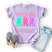Load image into Gallery viewer, PRAYERS &amp; POPSICLES GIRLS YOUTH TEE
