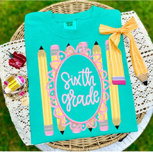 Load image into Gallery viewer, PENCIL FRAME GRADE DOODLE YOUTH TEE
