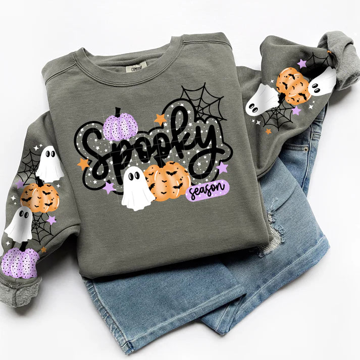 SPOOKY SEASON GHOST AND PUMPKINS CREW ADULT