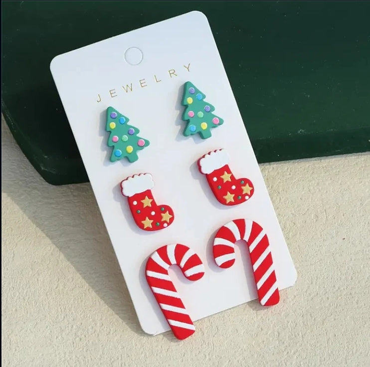Classic Holiday 3 Piece Earring Set