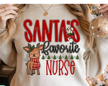 Load image into Gallery viewer, Santas Favorite *CUSTOMIZEABLE* w/ Reindeer Adult Shirt
