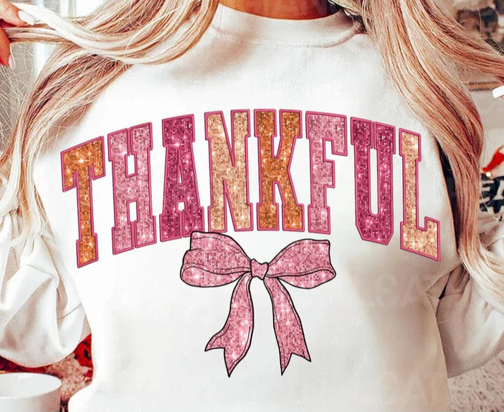 THANKFUL GLITTERY BOW  ADULT