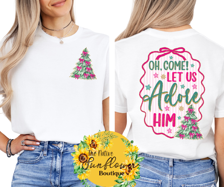 Oh Come Let Us Adore Him Shirt Youth