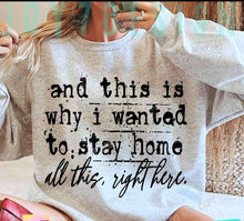 Load image into Gallery viewer, And This Is Why I Wanted To Stay Home Adult  Shirt
