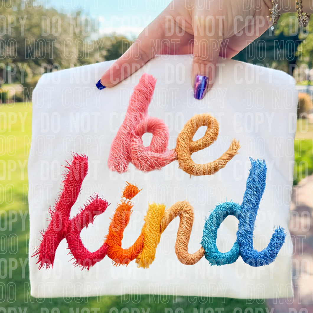 Be Kind  Faux Yarn Sequins Shirt Adult