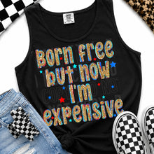 Load image into Gallery viewer, Born Free But Now I'm Expensive Adult Shirt
