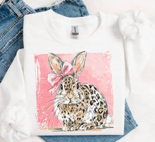 Load image into Gallery viewer, Cheetah Bunny with Bow Adult Shirt
