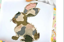 Load image into Gallery viewer, Camo Bunny Faux Embroidery Adult  Shirt
