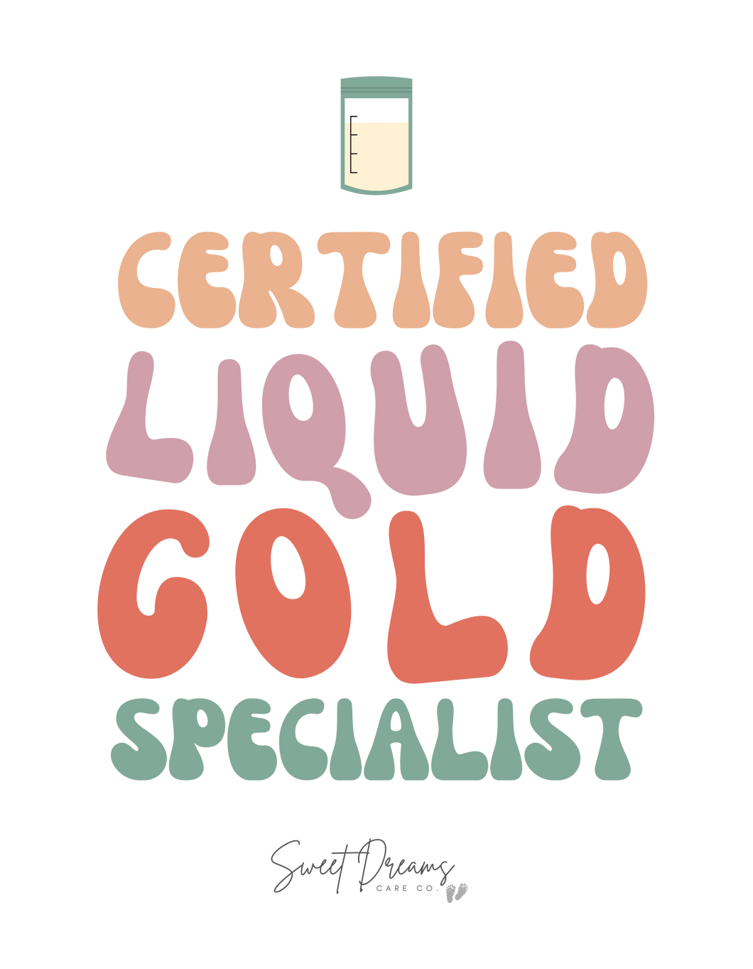 SDCC- Certified Liquid Gold Specialist Front & Back Adult