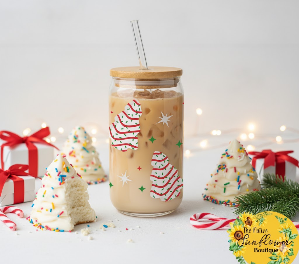 Christmas Trees Glass Cup