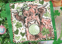 Load image into Gallery viewer, St. Patricks Day Cow Bubble Youth Shirt
