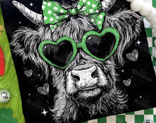 Load image into Gallery viewer, St Patricks Day Cow Glasses Youth Shirt

