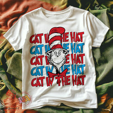Load image into Gallery viewer, Cat in the Hat Dr Seuss Adult Shirt
