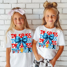 Load image into Gallery viewer, Coquette Bow Dr Seuss Youth Shirt
