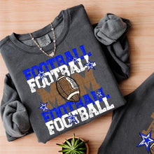 Load image into Gallery viewer, FOOTBALL MOM BLUE AND WHITE ADULT
