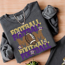 Load image into Gallery viewer, FOOTBALL MOM LIGHT GOLD AND PURPLE ADULT
