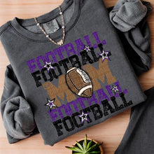 Load image into Gallery viewer, FOOTBALL MOM PURPLE AND BLACK

