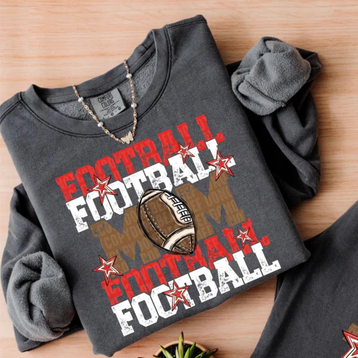 FOOTBALL MOM RED AND WHITE ADULT