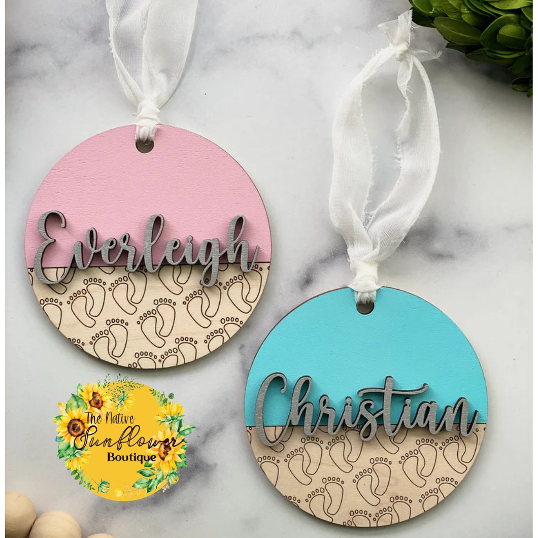 Baby Footprint Ornament