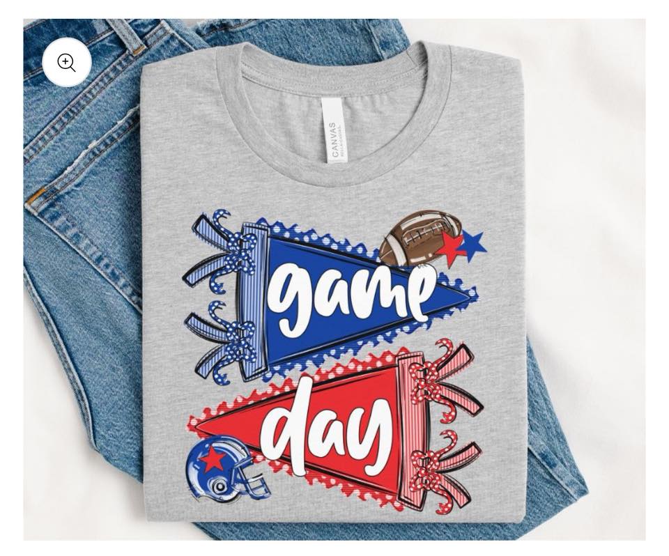 RED AND BLUE FOOTBALL  GAME DAY- ADULT