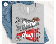 Load image into Gallery viewer, RED GREY AND WHITE FOOTBALL GAME DAY- ADULT
