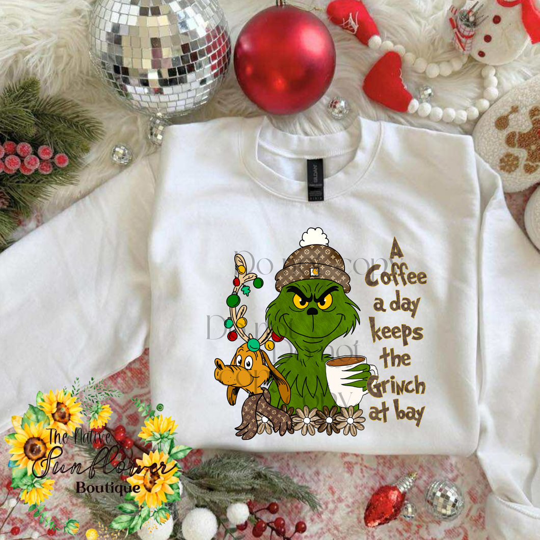 Coffee A Day Keeps The Green Guy At Bay Shirt Adult