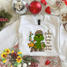 Load image into Gallery viewer, Iced Coffee A Day Keeps The Green Guy At Bay Shirt Adult
