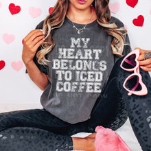 Load image into Gallery viewer, My Heart Belongs To Iced Coffee Adult Shirt
