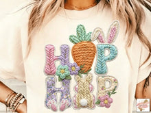 Load image into Gallery viewer, Hop Hop Faux Embroidery Adult  Shirt
