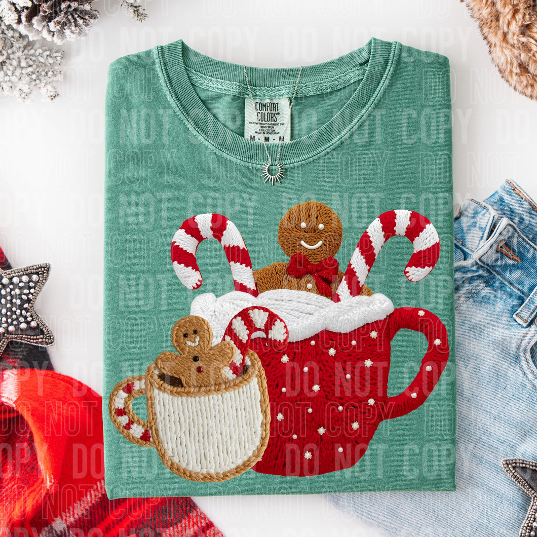 Hot Cocoa Faux Yarn Shirt Youth