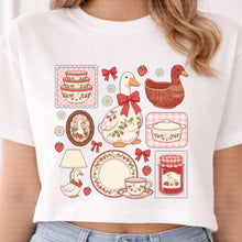 Load image into Gallery viewer, Strawberry Goose Collage Adult Shirt
