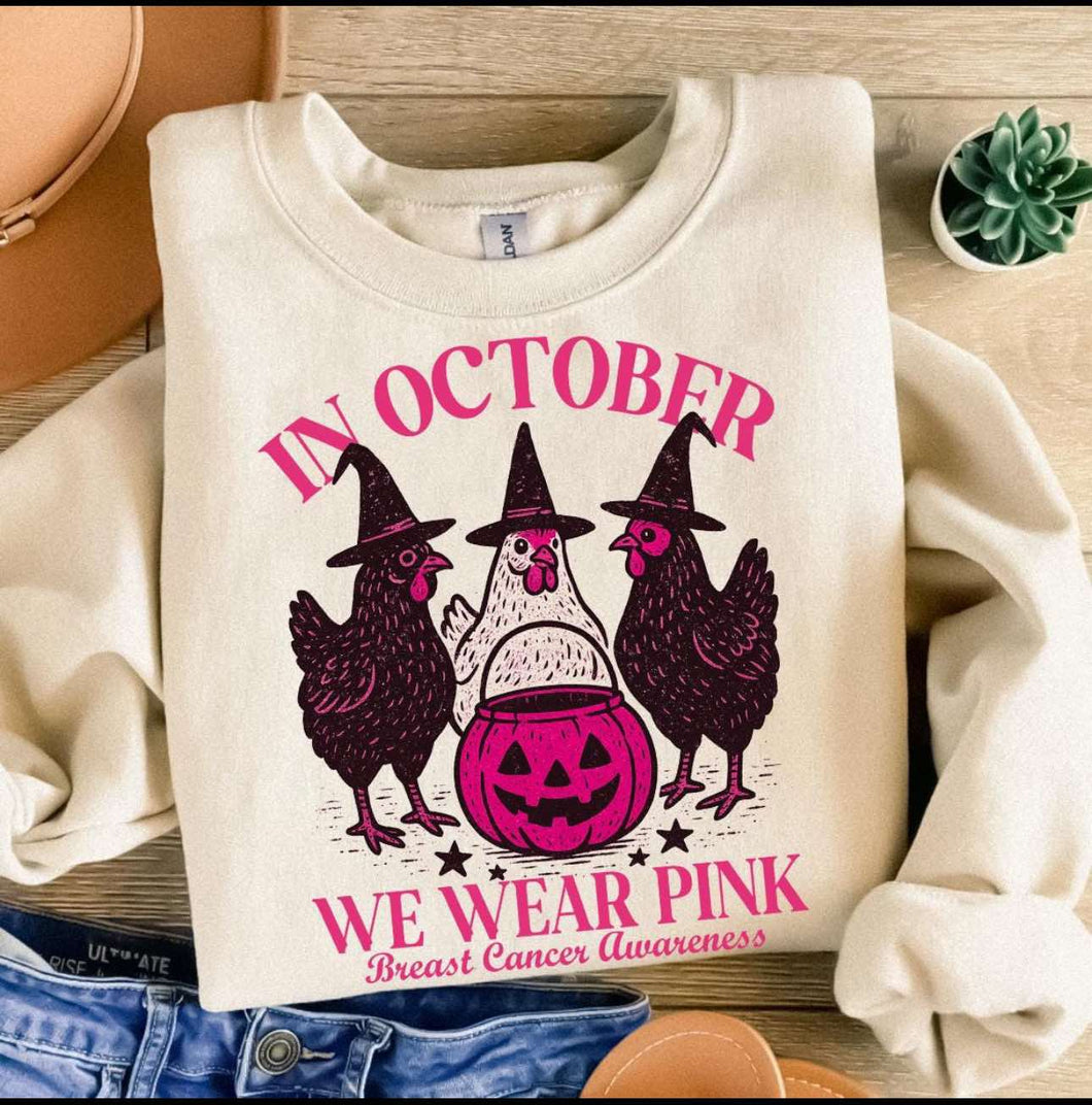 In October We Wear Pink Chickens Adult