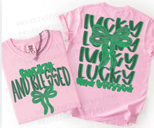 Load image into Gallery viewer, Lucky &amp; Blessed Front/Back Adult Shirt
