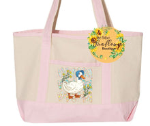 Load image into Gallery viewer, TOTE BAG W/ PINK HANDLES
