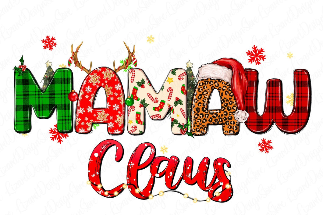 Mamaw Claus Adult Shirt