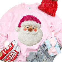 Load image into Gallery viewer, Santa Pink Hat Faux Yarn Shirt Youth
