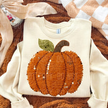 Load image into Gallery viewer, Pumpkin  Faux Yarn Shirt Adult

