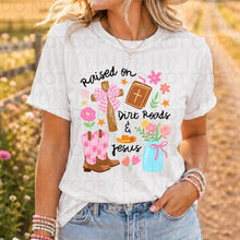 Load image into Gallery viewer, RAISED ON DIRT ROADS AND JESUS YOUTH TEE
