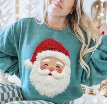 Load image into Gallery viewer, Santa Cheeky Faux Yarn Shirt Youth
