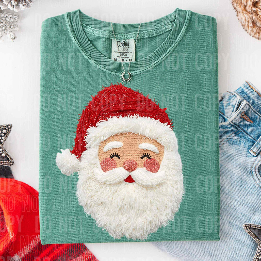 Santa Cheeky Faux Yarn Shirt Youth